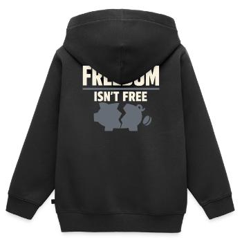 Indépendant indépendant Steuerhumor 1099 Life - Sweat Premium à capuche zippé enfant bio - noir - Dos - AI Model Kid Male (0cm)