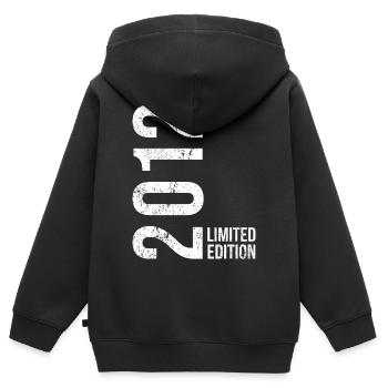 14 ans – Édition limitée anniversaire 2012 - Sweat Premium à capuche zippé enfant bio - noir - Dos - AI Model Kid Male (0cm)