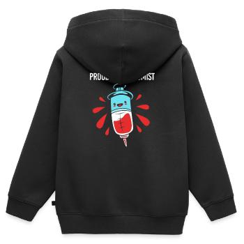 Pflege Pfleger Pflegerin Blutentnahme Phlebotomist - Kinder Premium Organic Zip Hoodie - Schwarz - Hinten - AI Model Kid Male (0cm)