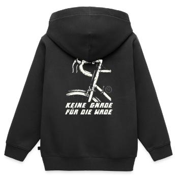 No mercy for the calf - Road Bike Sport - Kids Premium Organic Zip-up Hoodie - black - Back - AI Model Kid Male (0cm)
