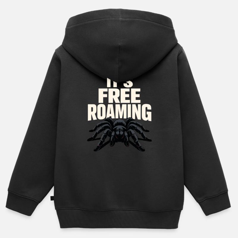 Propriétaire d’araignée Propriétaire de la Tarentule - Sweat Premium à capuche zippé enfant bio - noir