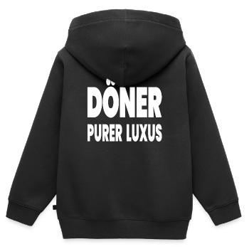 Kebab - Sweat Premium à capuche zippé enfant bio - noir - Dos - AI Model Kid Male (0cm)