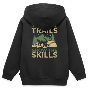 Girl Scout Leader Repeat The Trails Scout - Kinder Premium Organic Zip Hoodie - Schwarz - Hinten - AI Model Kid Male (0cm)