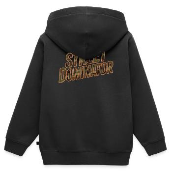 Street Dominator Car Tuner Style Camouflage - Kinder Premium Organic Zip Hoodie - Schwarz - Hinten - AI Model Kid Male (0cm)