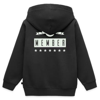 Members - Kids Premium Organic Zip-up Hoodie - black - Back - AI Model Kid Male (0cm)
