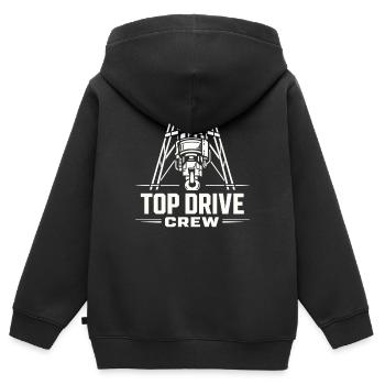 Offshore-bohrer-rig-bohrer Bohrboden Offshore - Kinder Premium Organic Zip Hoodie - Schwarz - Hinten - AI Model Kid Male (0cm)