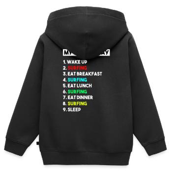 Mon jour parfait : Modeler Sculpteur drôle - Sweat Premium à capuche zippé enfant bio - noir - Dos - AI Model Kid Male (0cm)