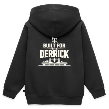 Offshore-bohrer-rig-bohrer Bohrboden Offshore - Kinder Premium Organic Zip Hoodie - Schwarz - Hinten - AI Model Kid Male (0cm)