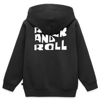 Rock'n'Roll Retro-Typografie - Kinder Premium Organic Zip Hoodie - Schwarz - Hinten - AI Model Kid Male (0cm)