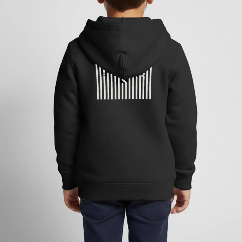 Barcode Illusion  Kinder Premium Organic Zip Hoodie