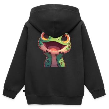 Lizards Lizard - Kids Premium Organic Zip-up Hoodie - black - Back - AI Model Kid Male (0cm)