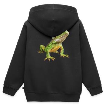 Lizards Lizard - Kids Premium Organic Zip-up Hoodie - black - Back - AI Model Kid Male (0cm)
