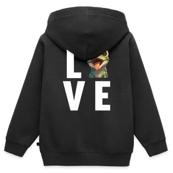 Lizards Lizard - Kids Premium Organic Zip-up Hoodie - black - Back - AI Model Kid Male (0cm)