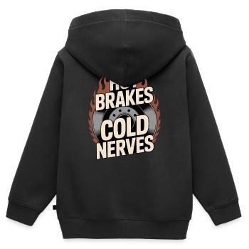 Track Day Bremsstaub Hpde Track Car Autocross - Kinder Premium Organic Zip Hoodie - Schwarz - Hinten - AI Model Kid Male (0cm)