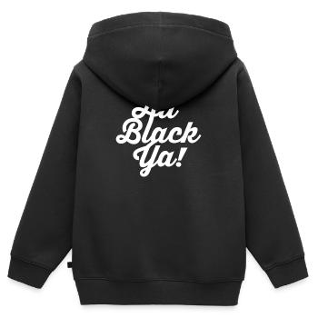 Chemise noire Ya Typer - Sweat Premium à capuche zippé enfant bio - noir - Dos - AI Model Kid Male (0cm)