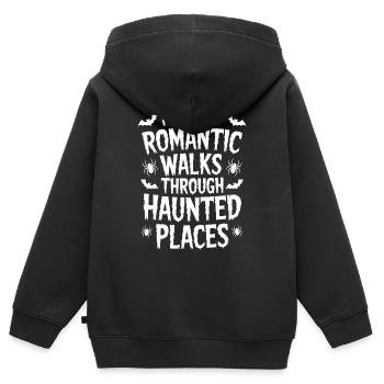 Horror Sprüche Romantisch Lustige Horror Geschenk  - Kinder Premium Organic Zip Hoodie - Schwarz - Hinten - AI Model Kid Male (0cm)