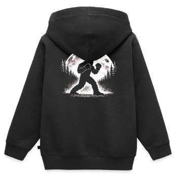 Bigfoot Boxer - Sweat Premium à capuche zippé enfant bio - noir - Dos - AI Model Kid Male (0cm)