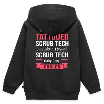Chirurgie Chirurg CTA - Kinder Premium Organic Zip Hoodie - Schwarz - Hinten - AI Model Kid Male (0cm)