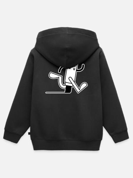 Mr. Marker - Kinder Premium Organic Zip Hoodie - Schwarz