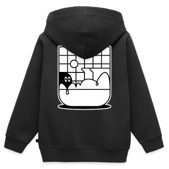 Tub Thug - Kinder Premium Organic Zip Hoodie - Schwarz - Hinten - AI Model Kid Male (0cm)