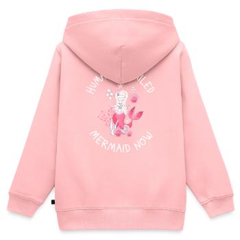 Humaning Failed – Mermaid Now Spruch - Kinder Premium Organic Zip Hoodie - Rosa - Hinten - AI Model Kid Female (0cm)