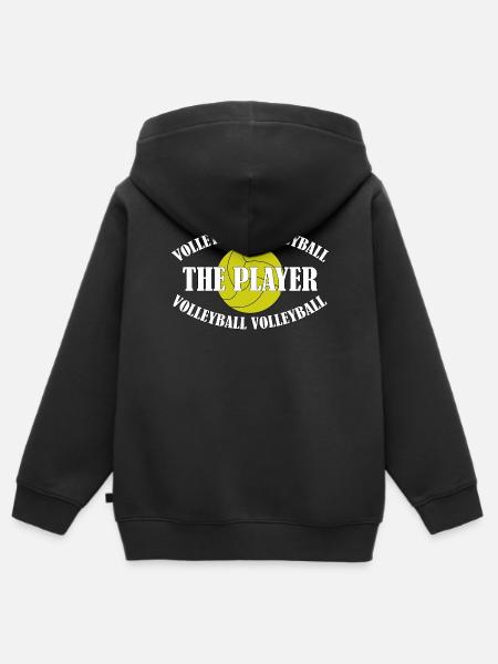 VOLLEYBALL-THE PLAYER - Kinder Premium Organic Zip Hoodie - Schwarz