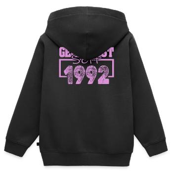 Chercheur en études allemandes 1992 - Sweat Premium à capuche zippé enfant bio - noir - Dos - AI Model Kid Male (0cm)