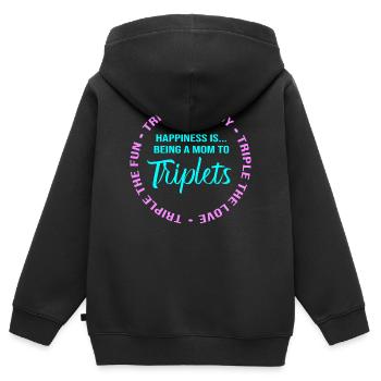 Drilling Mutter Mama - Kinder Premium Organic Zip Hoodie - Schwarz - Hinten - AI Model Kid Male (0cm)