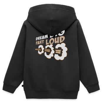 Dream Big Fart Loud Funny Motivational Saying - Kids Premium Organic Zip-up Hoodie - black - Back - AI Model Kid Male (0cm)
