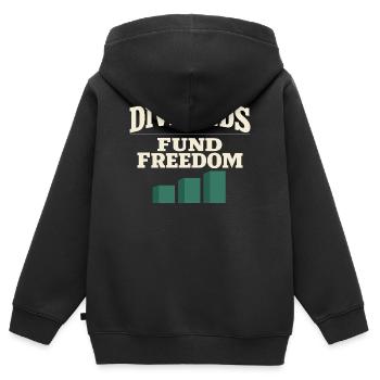 Achats et détentions à long terme par les investisseurs - Sweat Premium à capuche zippé enfant bio - noir - Dos - AI Model Kid Male (0cm)
