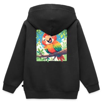 Aras Ara - Kinder Premium Organic Zip Hoodie - Schwarz - Hinten - AI Model Kid Male (0cm)