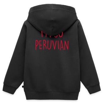 I'm so Peruvian Peru - Kinder Premium Organic Zip Hoodie - Schwarz - Hinten - AI Model Kid Male (0cm)
