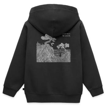 vérité cosmique - Sweat Premium à capuche zippé enfant bio - noir - Dos - AI Model Kid Male (0cm)