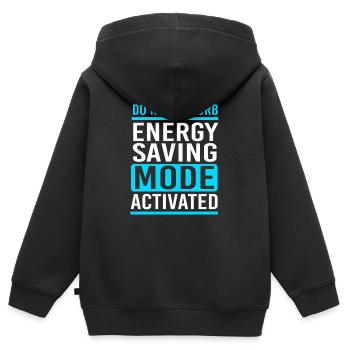 Faulenzer Prokrastination Faul Faulheit - Kinder Premium Organic Zip Hoodie - Schwarz - Hinten - AI Model Kid Male (0cm)
