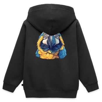 Aras Ara - Kinder Premium Organic Zip Hoodie - Schwarz - Hinten - AI Model Kid Male (0cm)