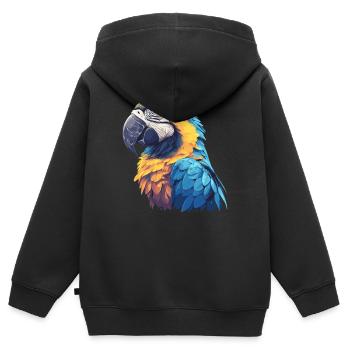 Aras Ara - Kinder Premium Organic Zip Hoodie - Schwarz - Hinten - AI Model Kid Male (0cm)