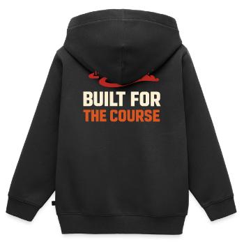 Parcours d’obstacles Course d’obstacles OCR - Sweat Premium à capuche zippé enfant bio - noir - Dos - AI Model Kid Male (0cm)