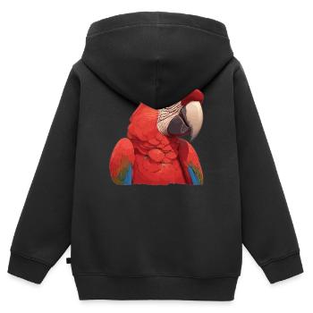 Aras Ara - Kinder Premium Organic Zip Hoodie - Schwarz - Hinten - AI Model Kid Male (0cm)