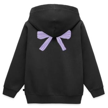 Ruban lavande - Sweat Premium à capuche zippé enfant bio - noir - Dos - AI Model Kid Male (0cm)