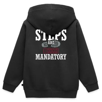 Schnittsaison Bei Reduziertem Kaloriendefizit - Kinder Premium Organic Zip Hoodie - Schwarz - Hinten - AI Model Kid Male (0cm)