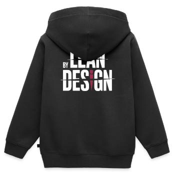 Schnittsaison Bei Reduziertem Kaloriendefizit - Kinder Premium Organic Zip Hoodie - Schwarz - Hinten - AI Model Kid Male (0cm)