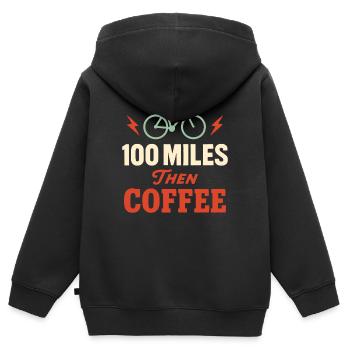 Century Ride 100-mile ride Cyclist Century - Kids Premium Organic Zip-up Hoodie - black - Back - AI Model Kid Male (0cm)