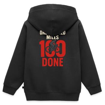 Century Ride 100-mile ride Cyclist Century - Kids Premium Organic Zip-up Hoodie - black - Back - AI Model Kid Male (0cm)