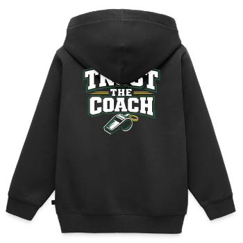 Fußballtraining Jugend-sport-trainer - Kinder Premium Organic Zip Hoodie - Schwarz - Hinten - AI Model Kid Male (0cm)