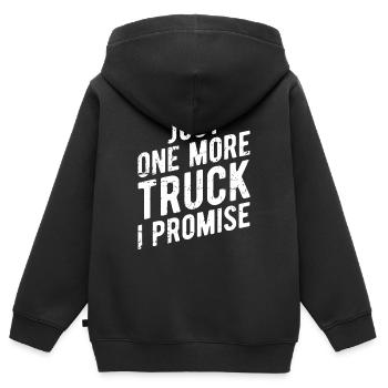 Encore une promesse de camion - Sweat Premium à capuche zippé enfant bio - noir - Dos - AI Model Kid Male (0cm)