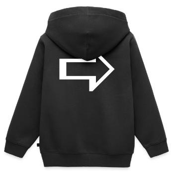 Pfeil rechts links Symbol - Kinder Premium Organic Zip Hoodie - Schwarz - Hinten - AI Model Kid Male (0cm)