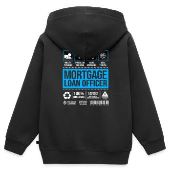 Schulden Hypothek Eigentumswohnung - Kinder Premium Organic Zip Hoodie - Schwarz - Hinten - AI Model Kid Male (0cm)