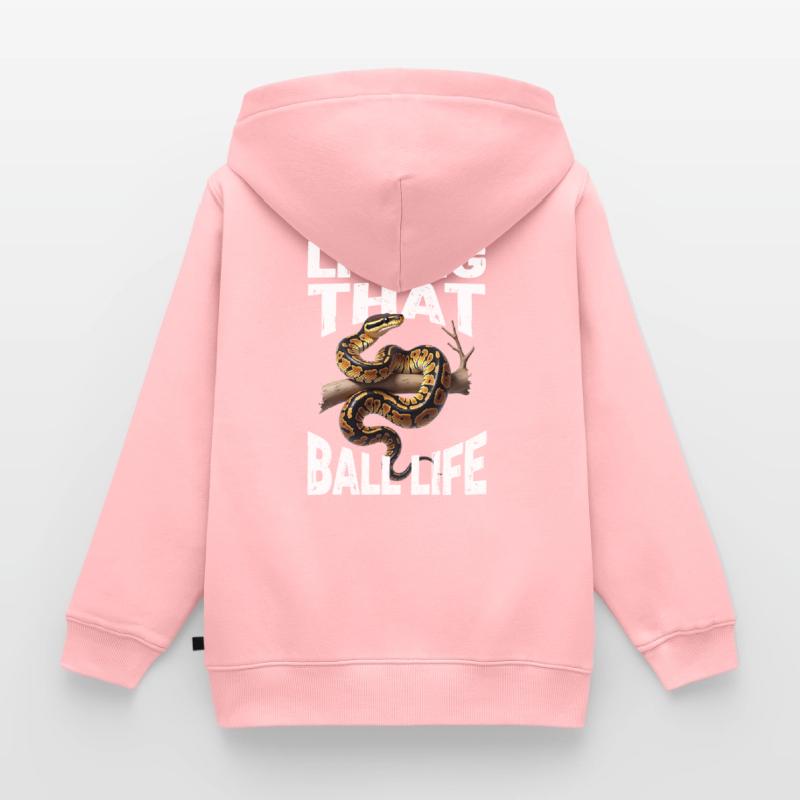 Python roi Serpents Amateurs de terrarium Python Sweat Premium à capuche zippé enfant bio