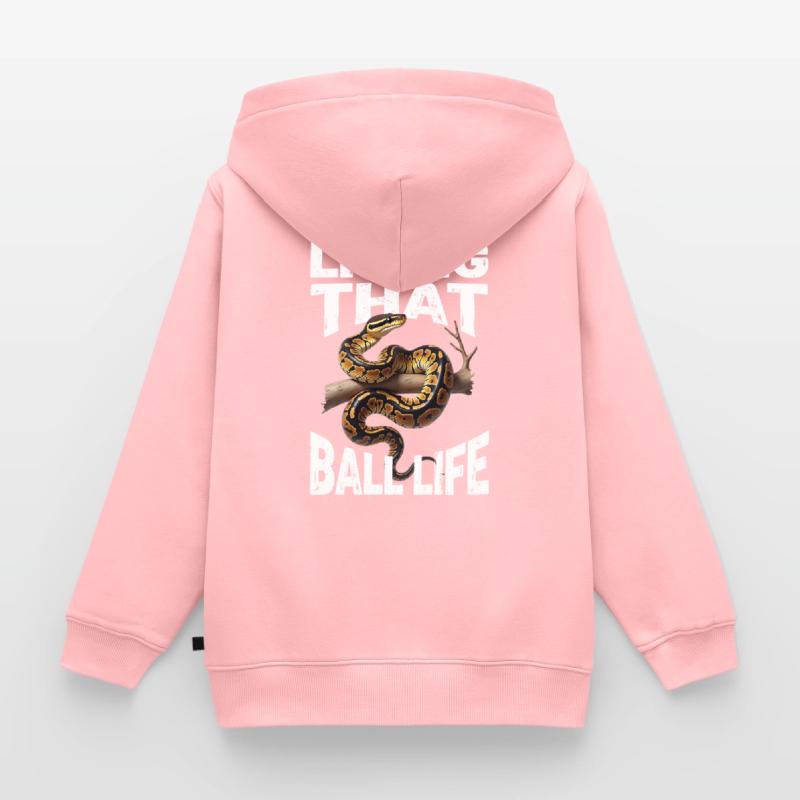 Python roi Serpents Amateurs de terrarium Python Sweat Premium à capuche zippé enfant bio