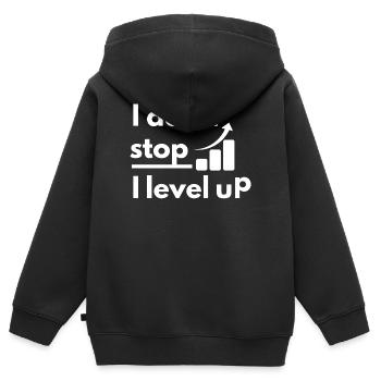 Ich höre nicht auf, ich steige auf. - Kinder Premium Organic Zip Hoodie - Schwarz - Hinten - AI Model Kid Male (0cm)